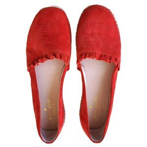 Kate Spade New York Women's Lisbon Comfort Suede Espadrilles Red Size 7M